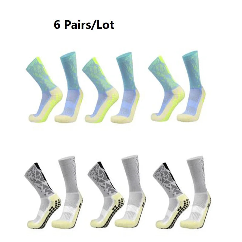 6 Pairs Football Socks Men Women Sports Socks