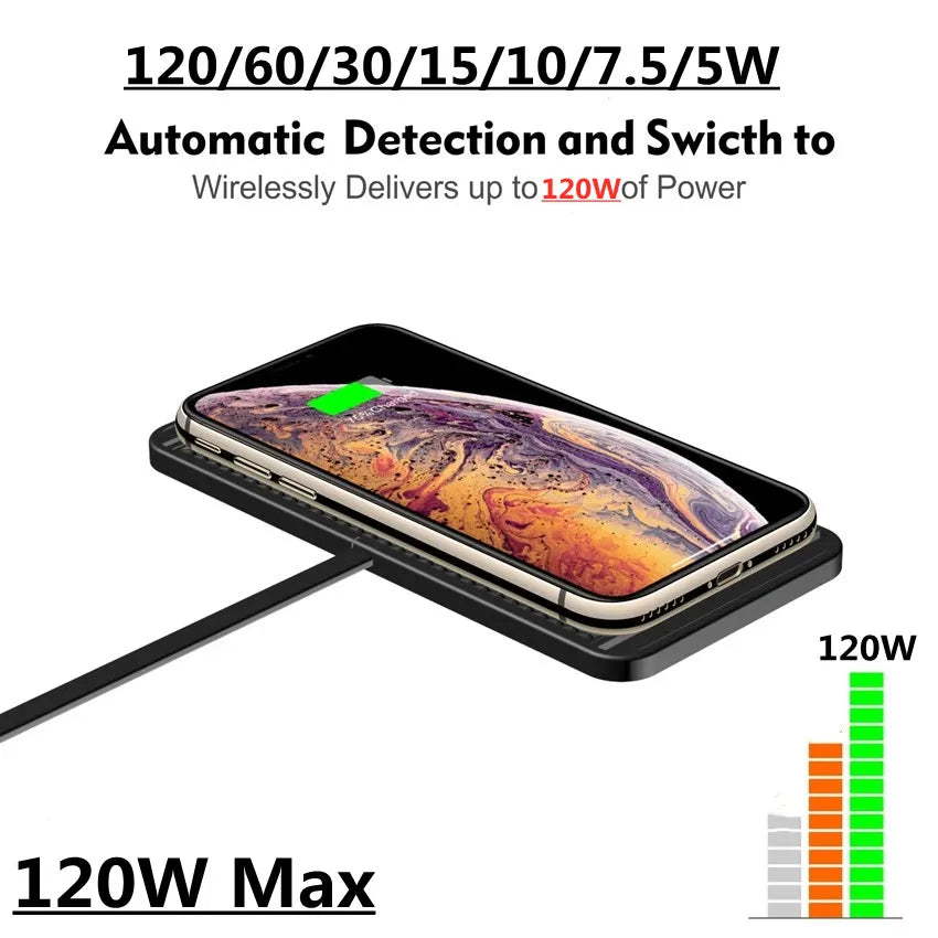 30W Wireless Charger Car Silicone Pad Stand for