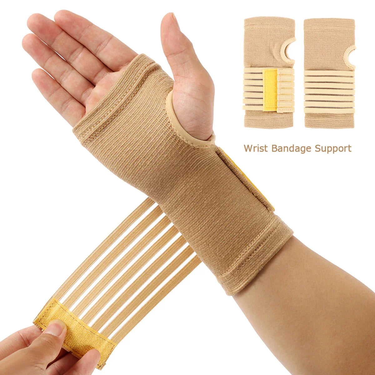 2pcs Elastic Bandage Wrist Guard Support Arthritis Sprain