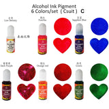 24Colors 10ml Alcohol Ink Set for AB Epoxy