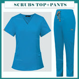 Workwear Nurse Uniform TopsStraight Pants Medical Nursing Uniform