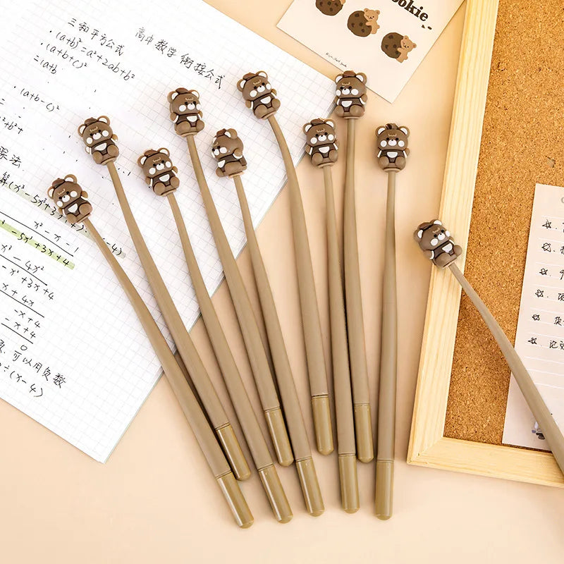 20Pcs/Lot Cute Cartoon Bear Gel Pen Student Stationery