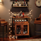 Wine Bar Rack Cabinet with Detachable Wine Rack