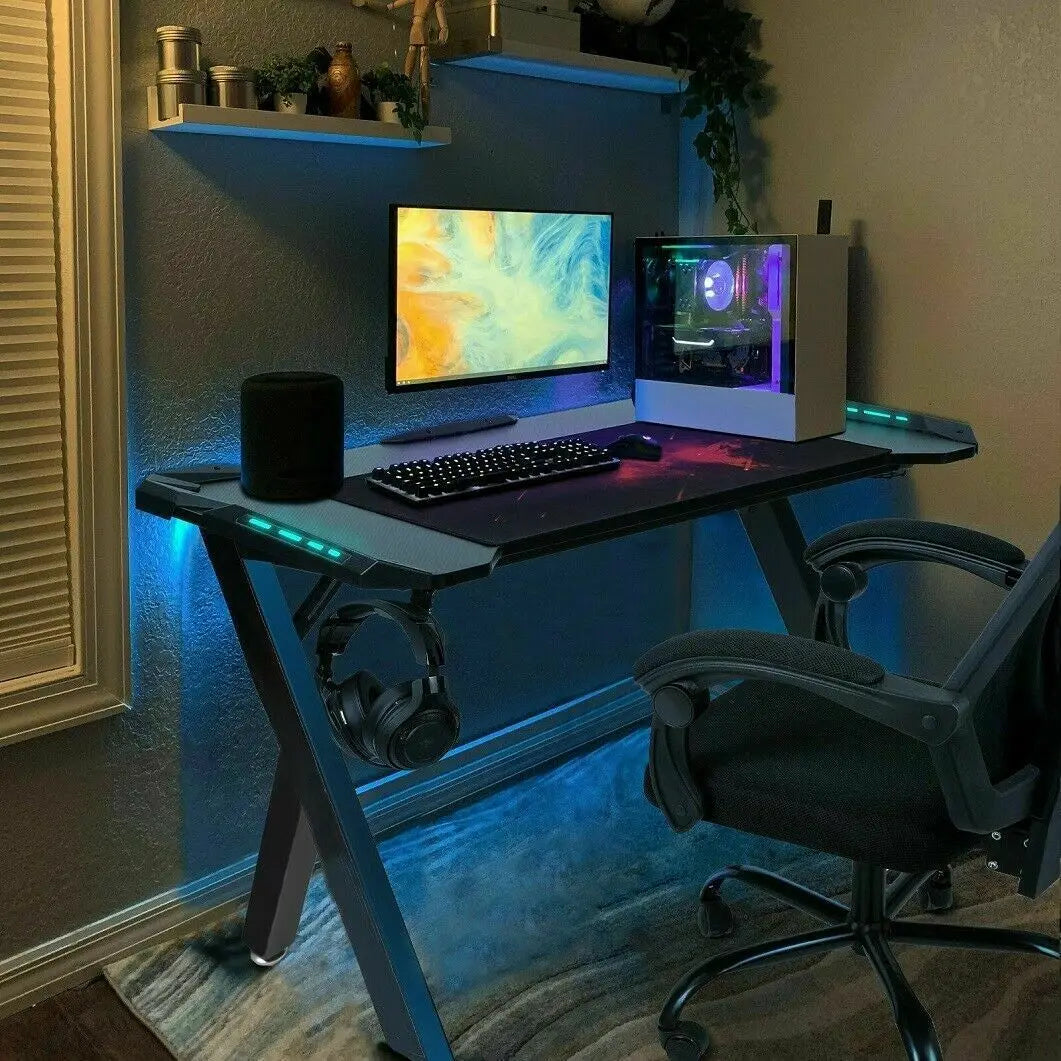Gaming Desk PC Computer Gamer Desk Ergonomic Workstation