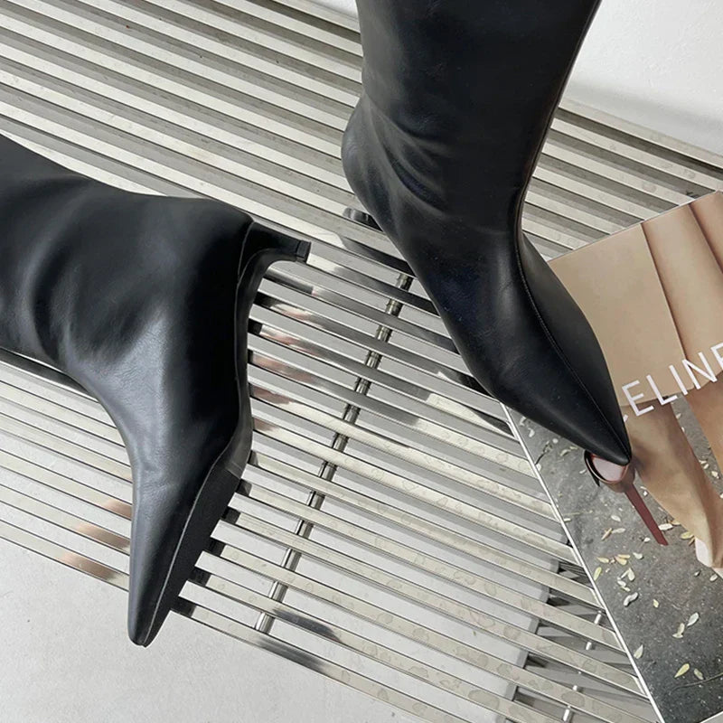 New Brown High Modern Boots For Women Female