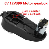 6V12V390 Electric Gearbox Motor Gear Box Children Kids