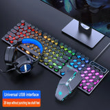 Three-piece Set Punk Gaming Keyboard and Mouse Earphone