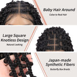 Kalyss- 14" Short Knotless Box Braided Wigs for