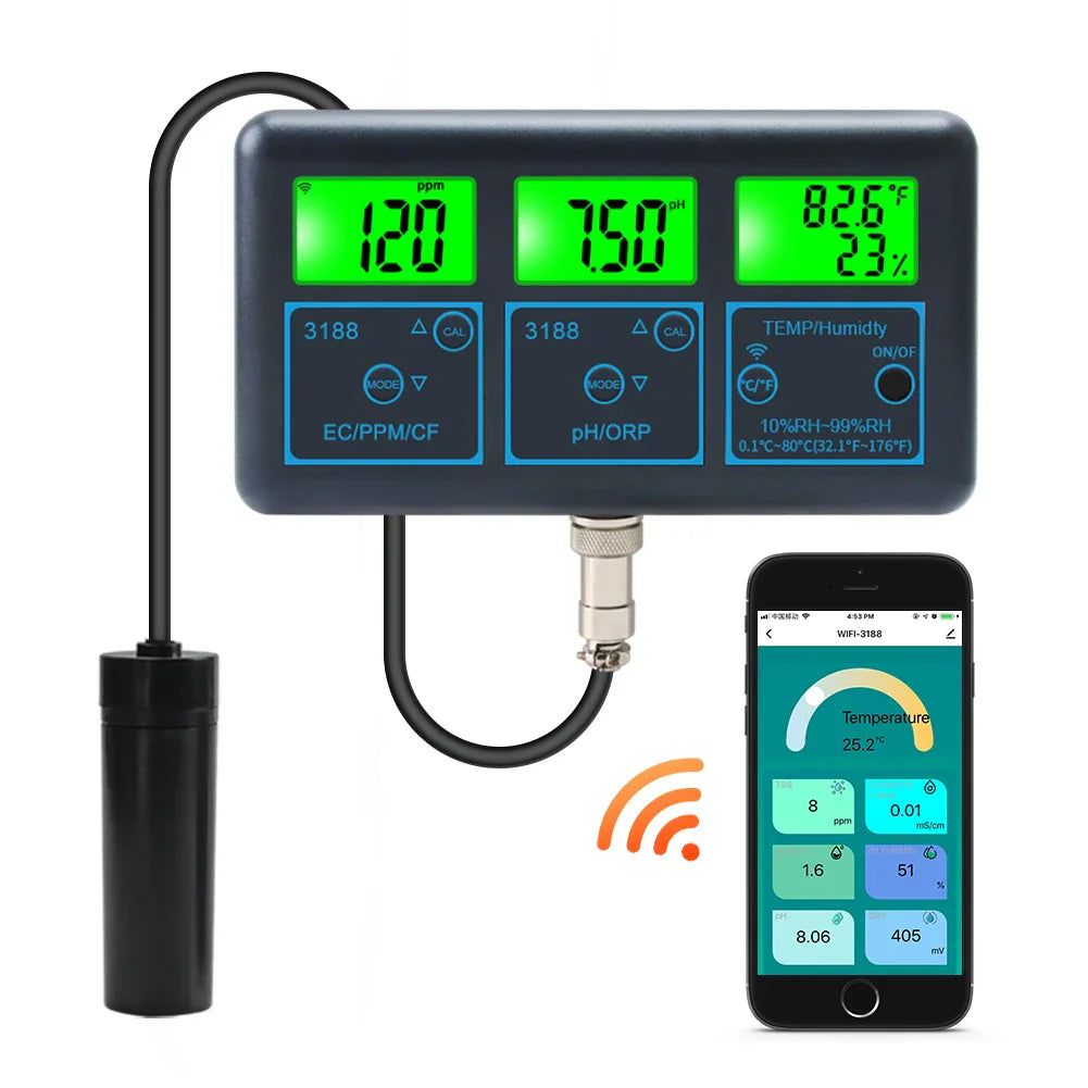 WiFi PH Meter Temp TDS(ppm) EC ORP Water