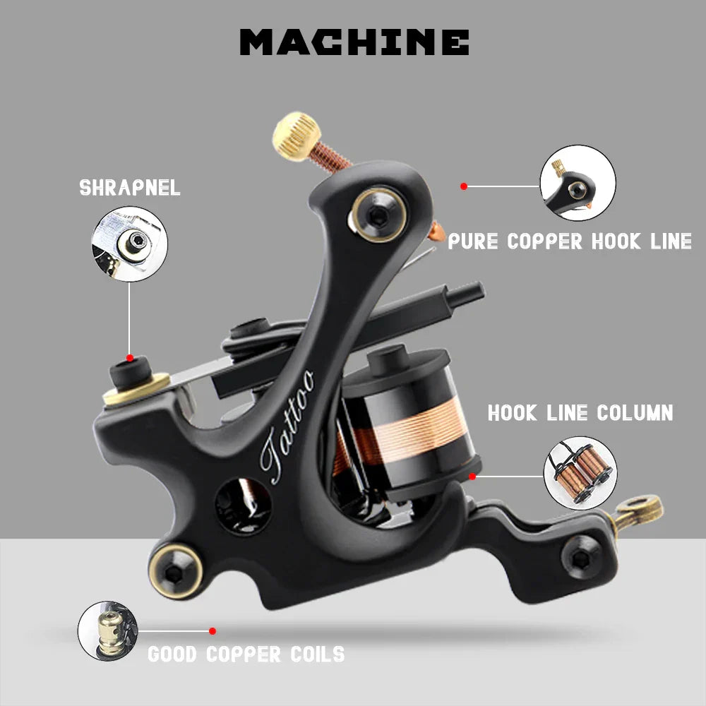 Complete Tattoo Kit Coil Tattoo Machine Set Tattoo