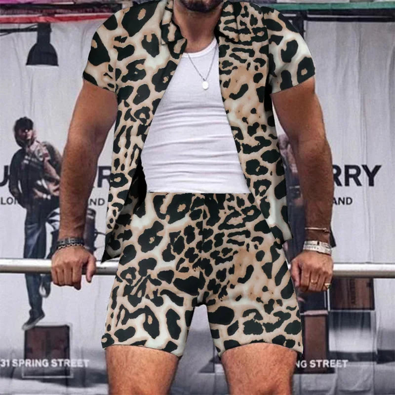 Men Clothes Trend Men Sets Leopard Print Men's