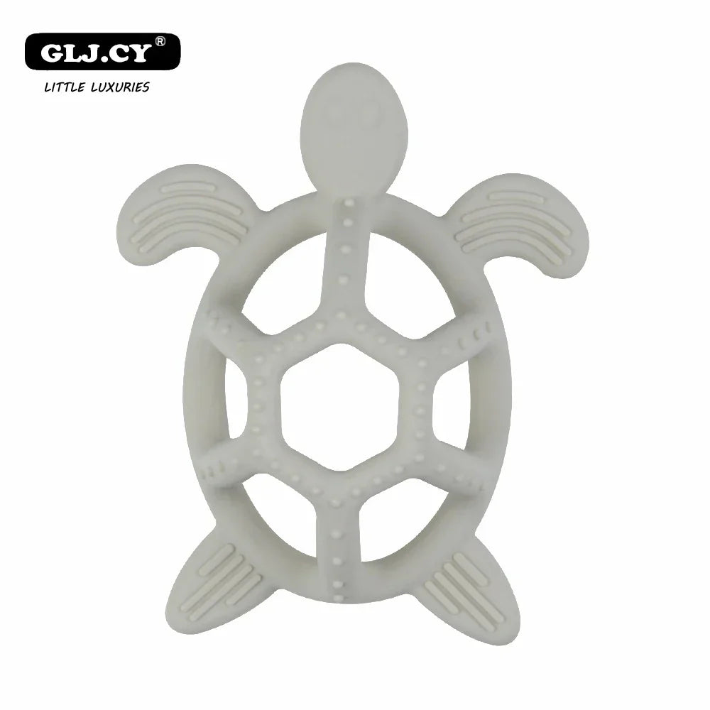 10PCS BPA Free Silicone Turtle Teething Chewable Pendant