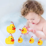 9Pcs/Set Mini Floating Duck Fishing Bath Toy Set