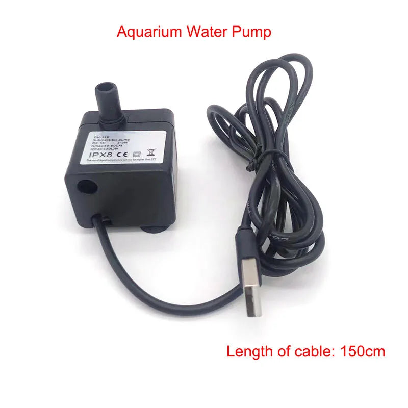 5V Ultra-Quiet Submersible Aquarium Water Pump Water Fountain