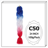 24Inch Synthetic Long Jumbo Ombre Braiding Hair For