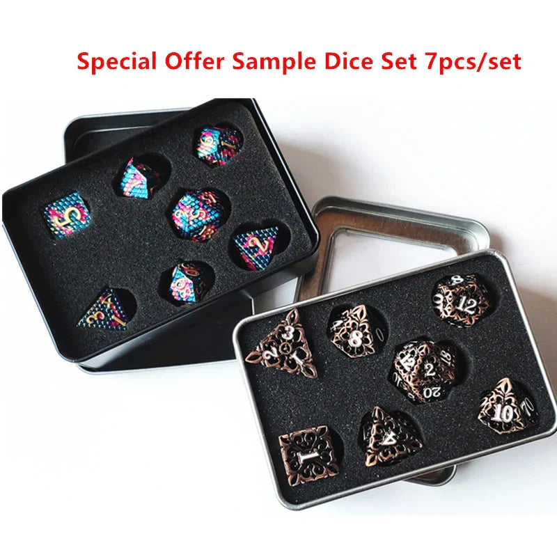 Special Offer Resin Metal Dice Set Sample With