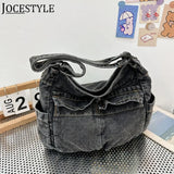 Denim Vintage Messenger Bag Retro Jeans Tote Bag