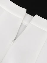 White Skirts Plus Size 4XL High Waist Knee