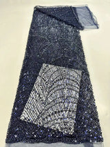 High Quality Beaded Lace Fabrics for Wedding Fabric