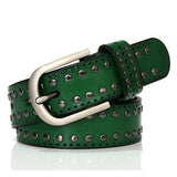 3.3CM Punk Lady Belts Rivet Women Belt High