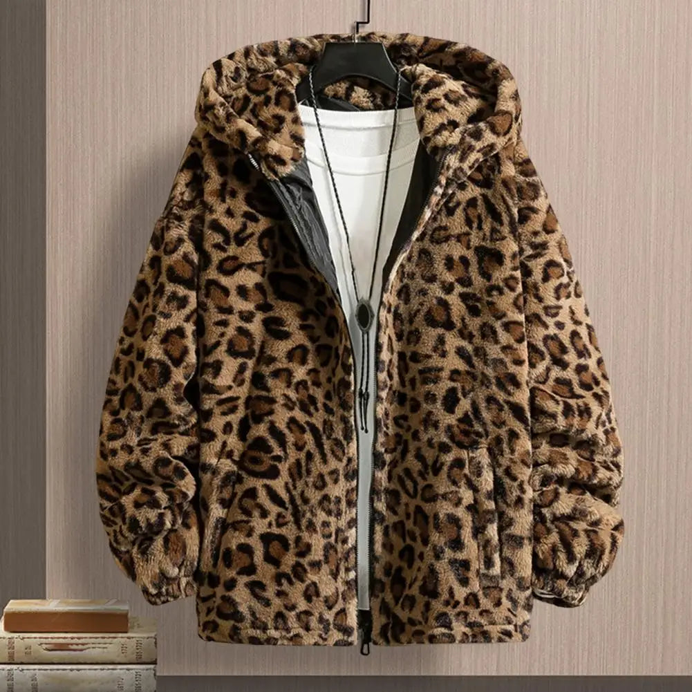 Skin-touching Chic Winter Men Thickened Fleece Jacket Coat