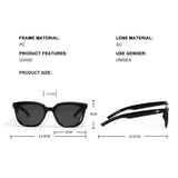 DDDLONG Retro Fashion Square Sunglasses Women Men Sun