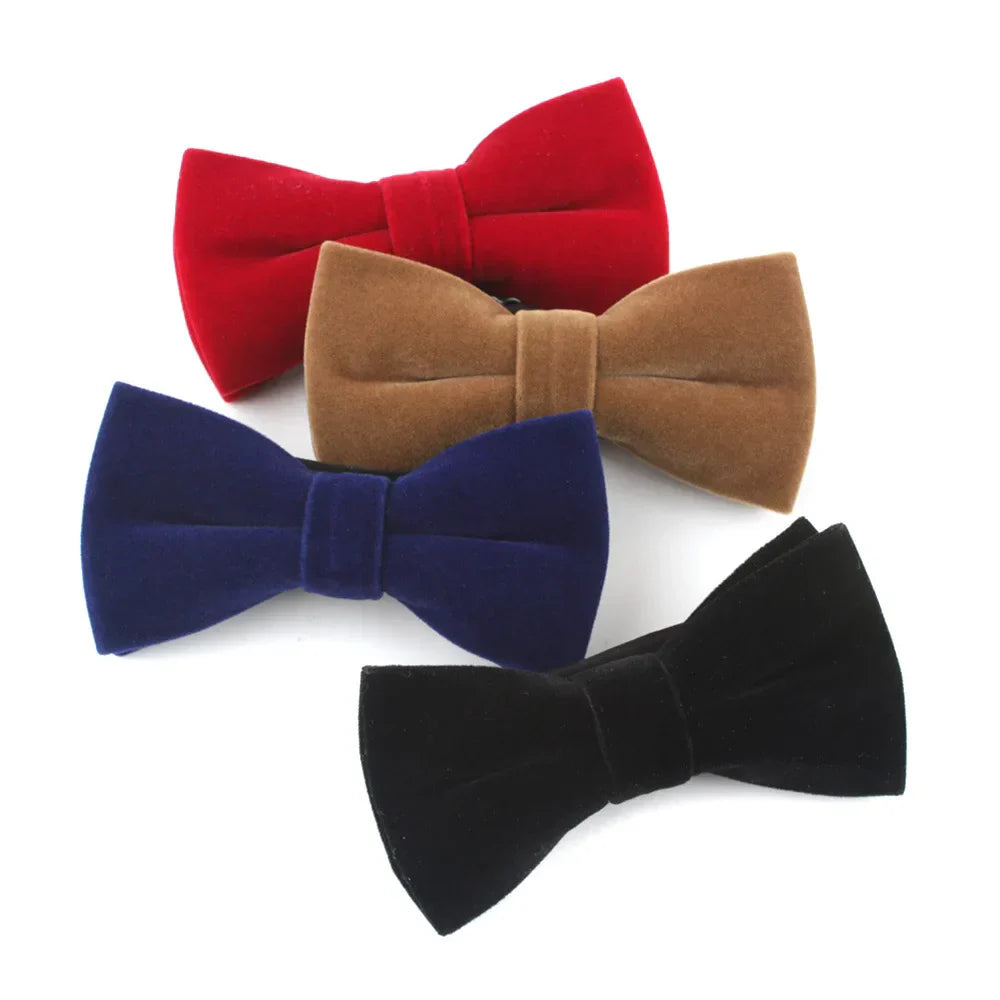 Navy Blue Black Velvet Bowties For Man Bowtie