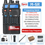 1/2PCS Baofeng M-5R Walkie Talkie Air Band 3800mAh