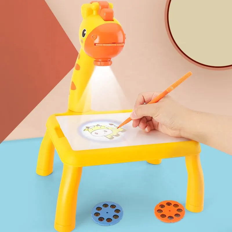 LED Projector Board Giraffe Hand Writing Painting Desk