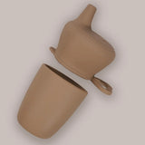 Multicoloured Baby Silicone Cup With Cover Eco-friendly Detachable