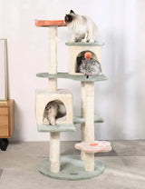 HYABi 53 Inch Flower Cat Tree Cat Apartment