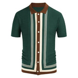 Men's Summer Short Sleeve Polo Shirts Knitted Business
