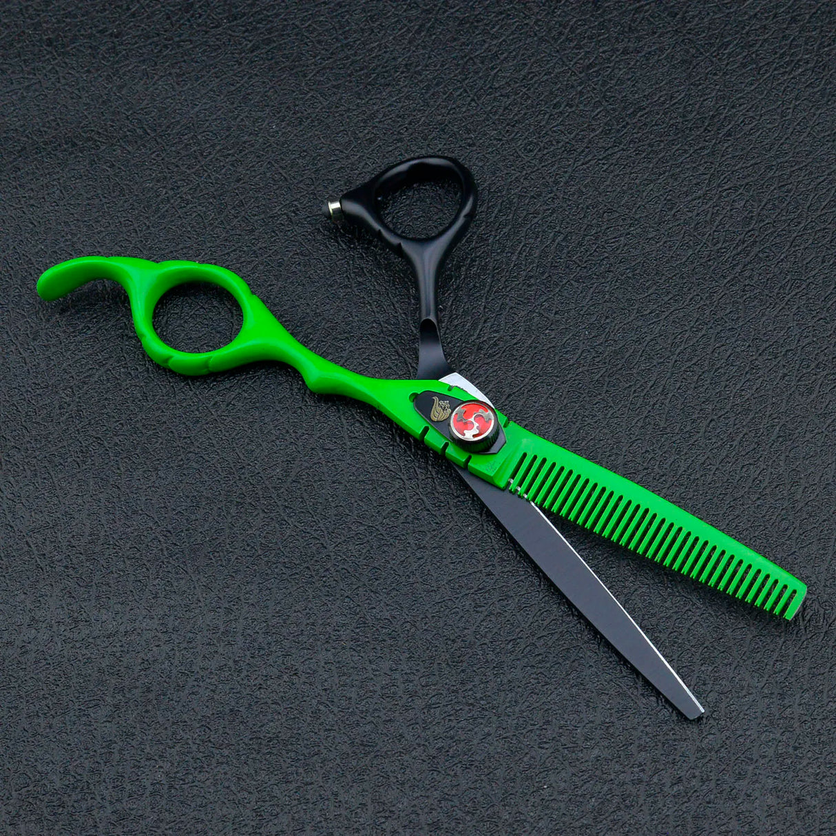 6" Black Green Hair Scissors Barber Hairdressing Tools