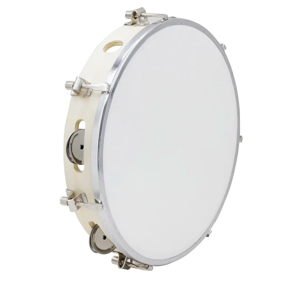 10 Inches Tambourine Adjustable Solid Wooden Panel Hand