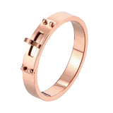 New Stainless Steel Twist Lock Ring Jewelry For