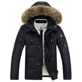 Winter White Duck Down Jacket Men Thick Warm