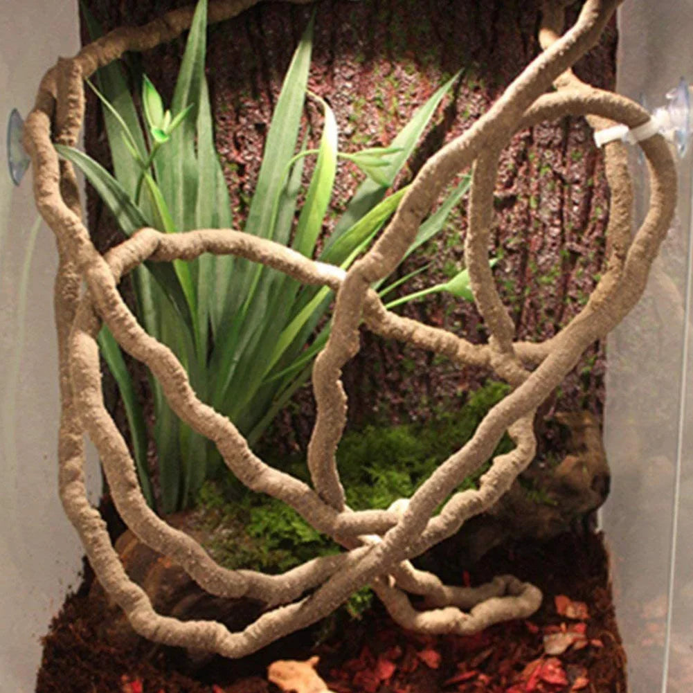 Artificial Flexible Reptile Vines Rattan Chameleon Lizard Terrarium
