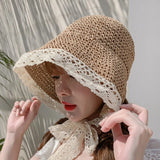 Versatile Lace Edged Vintage Hat Fashion Lace Edged