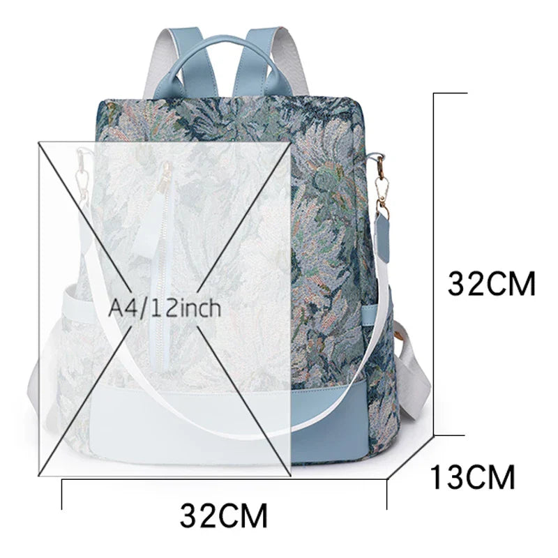 New Multifunction Backpack Women Waterproof Oxford Bagpack Female