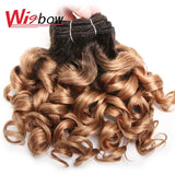 Human Brazilian Hair Weave Bundles With Closure Ombre