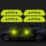 4PCSset Car Door Stickers Universal Safety Warning Mark