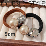 Elegant Faux Pearl Hair Ties High Elastic Seamless