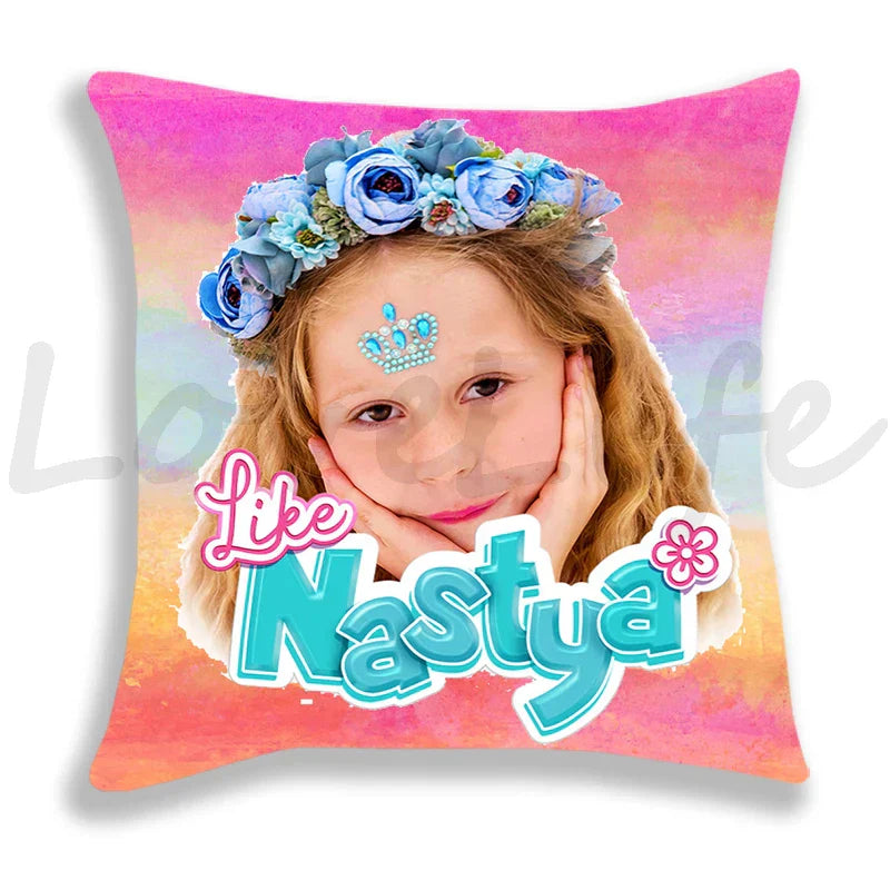 Cute Like Nastya Pillow Case Girls Pillowcase Sofa