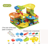 65pcs/set Marble Race Run Block Compatible Duploed Building