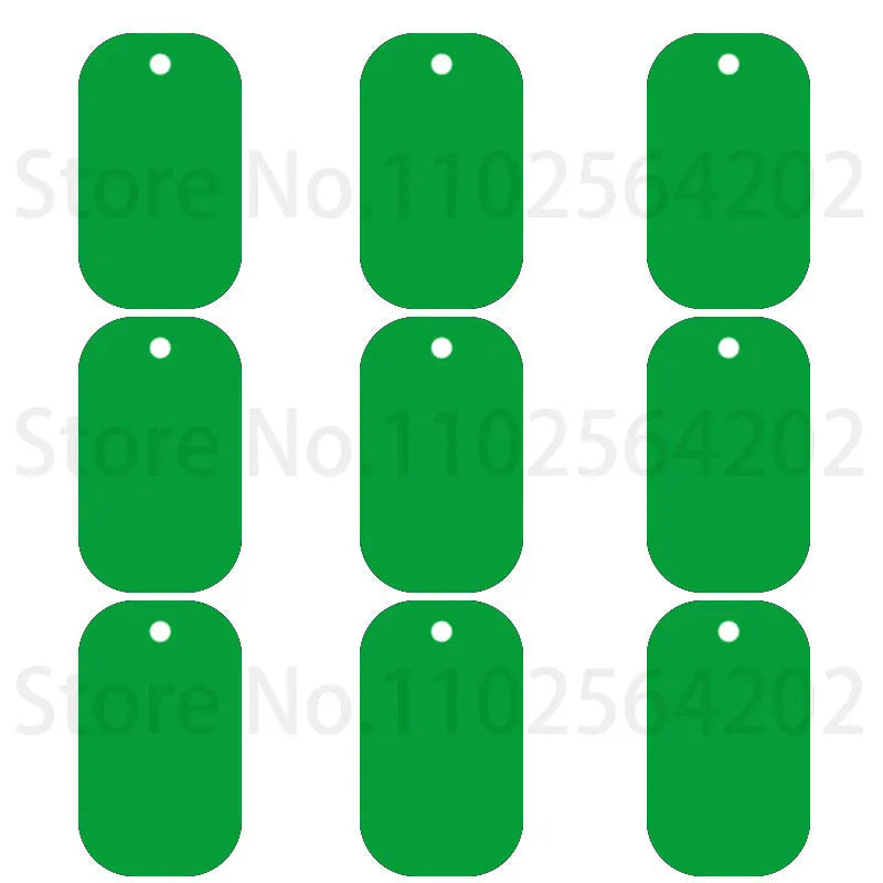 20pcs Aluminum Blank Rectangular Pet Dog Tag Custom
