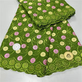 5 yard Swiss lace fabric latest heavy beaded