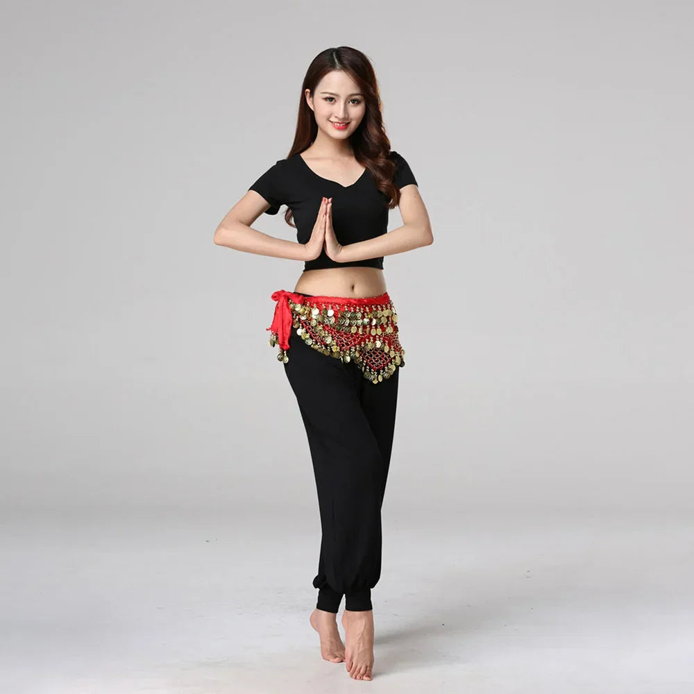 1Pc Belly Dance Waist Chain – 5-Layer Gold Coin Hip Scarf