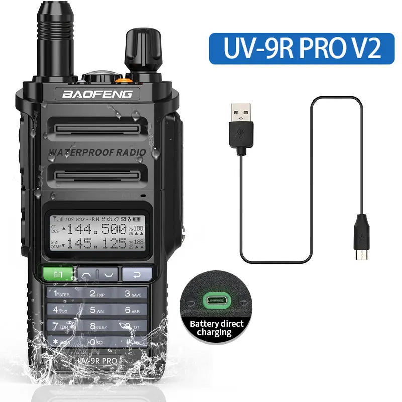 2024 Baofeng UV-9R Pro V1 V2 Waterproof IP68