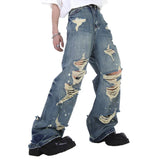 REDDACHIC Men's Torn Ripped Baggy Jeans Hiphop Loose