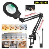 NEWACALOX 10X/5X Magnifier 5 Colors Illuminated Magnifying Glass